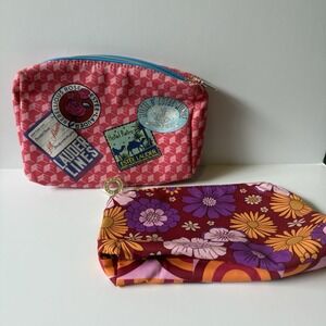 New‎ Lot of 2 ESTEE LAUDER zippered Travel Cosmetic Bag 9" x 5" x 1.5"
